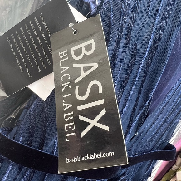 NWT Basix Black Label Navy dress - Picture 8 of 9